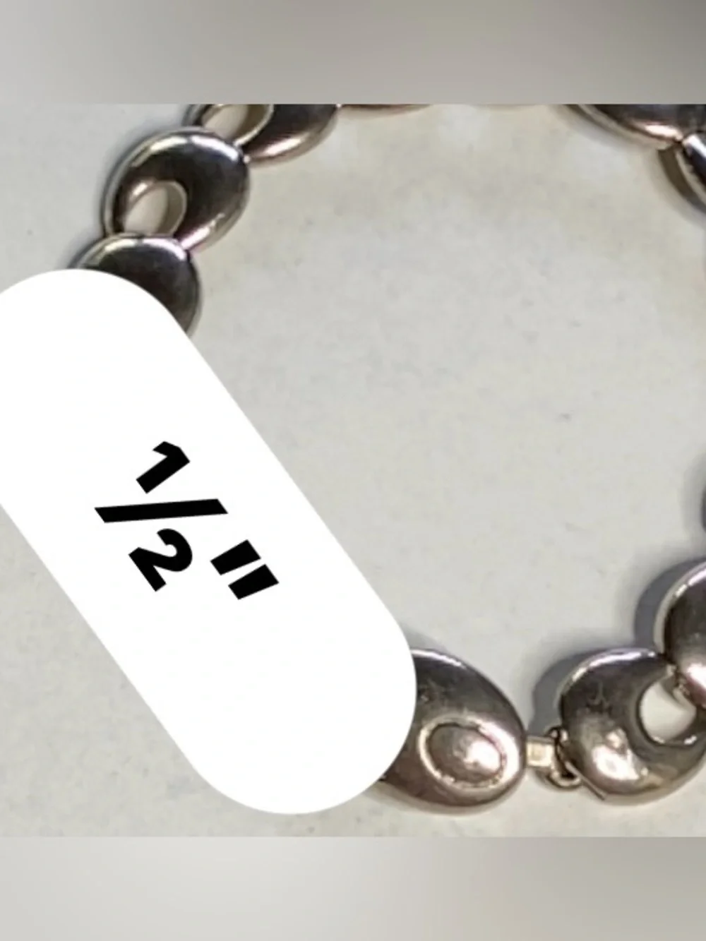 Sterling Silver Link Statement Necklace - Silver
